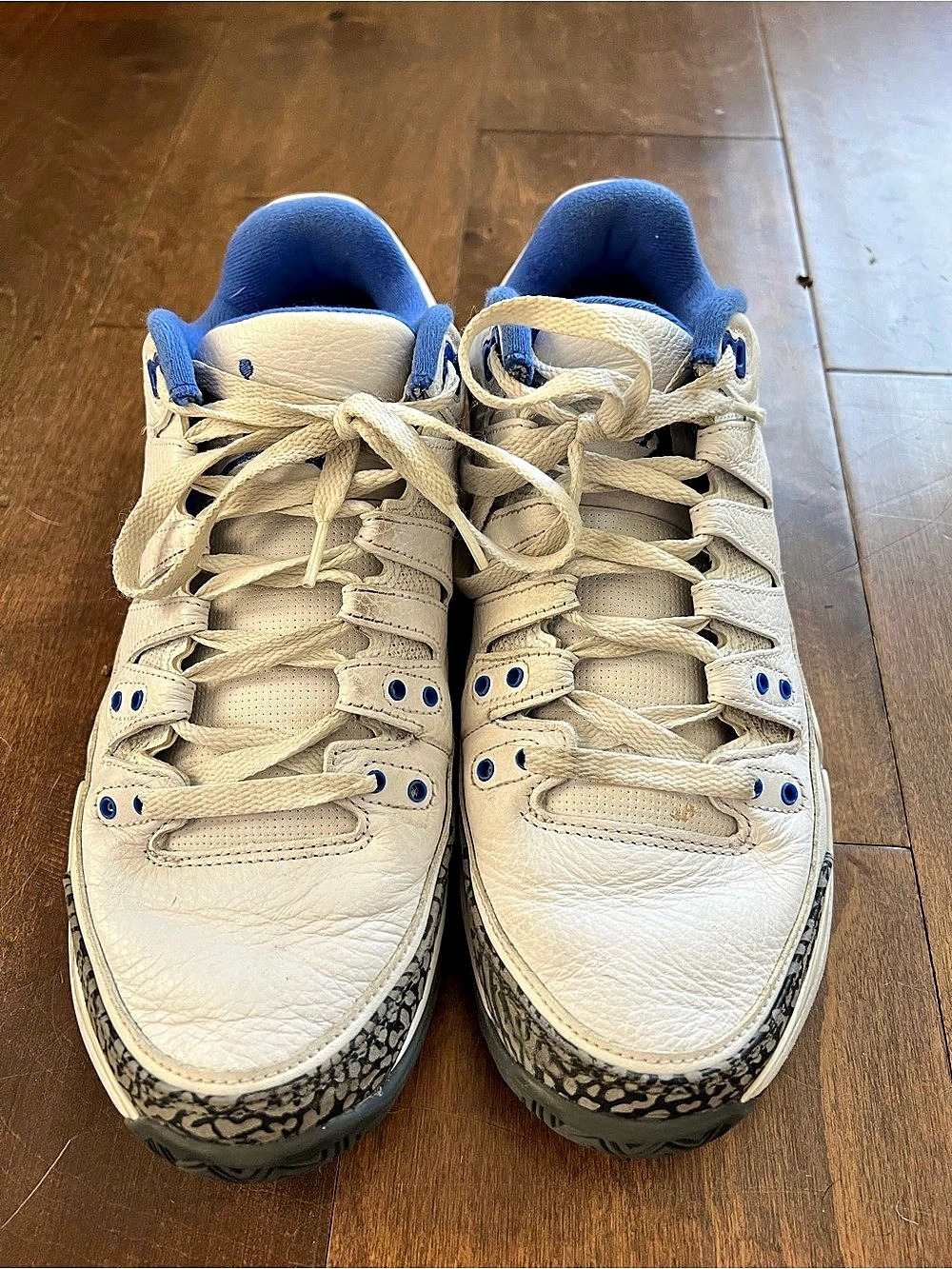 Nike Air Jordan 3 Retro Sneakers White & Blue US 10.5